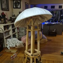 Cap on the wood frame