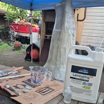 Outdoor lamination setup